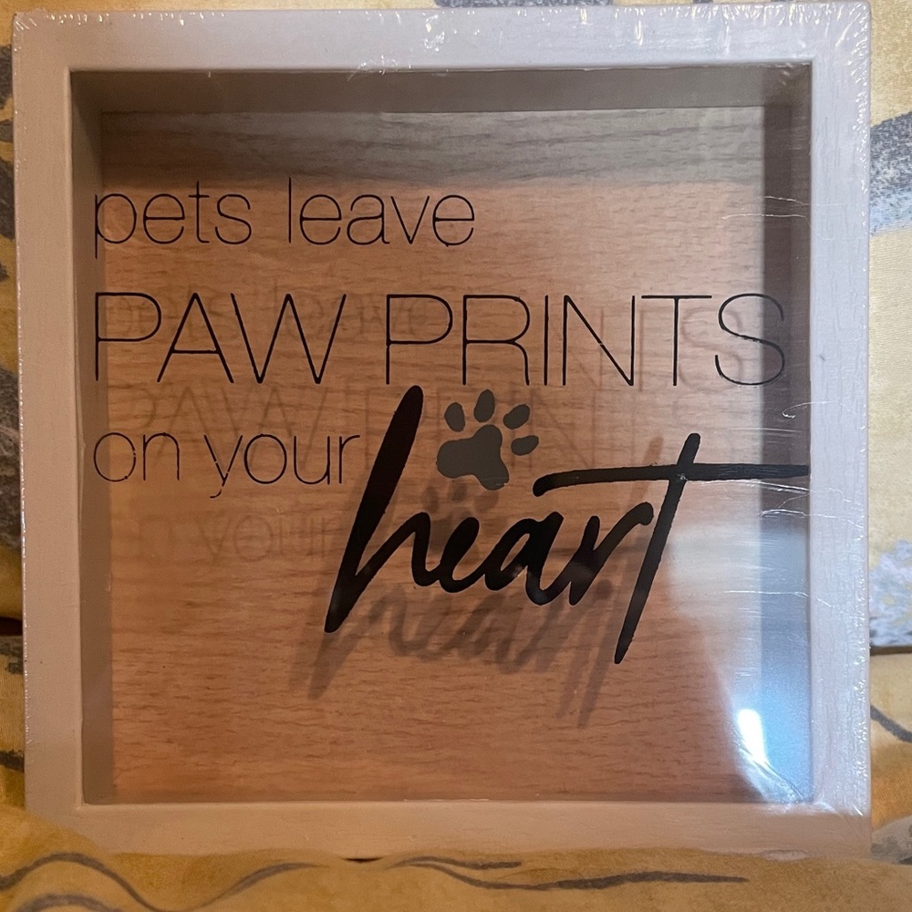 “Pets Leave Paw Prints On Your Heart” Shadow Box
